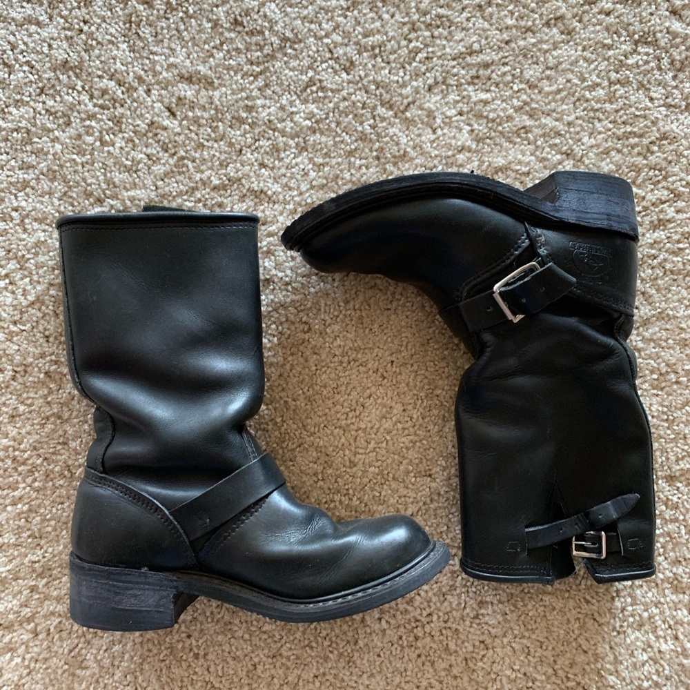 Black leather Carolina Brand Boots
